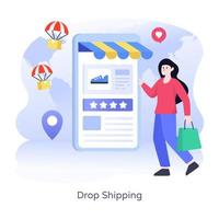 drop shipping online vettore