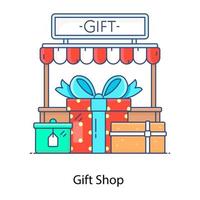 negozio di articoli da regalo e negozio vettore