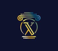 creativo X lettera legge azienda colorato moderno logo design azienda concetto vettore