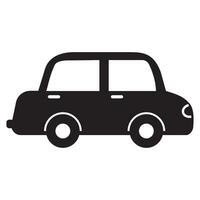 il silhouette di un' piccolo auto su un' bianca sfondo. il veicolo icona è un' lato Visualizza. vettore isolato stampino illustrazione