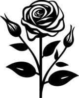 Rose - minimalista e piatto logo - vettore illustrazione