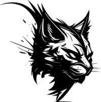 gatto selvatico, minimalista e semplice silhouette - vettore illustrazione