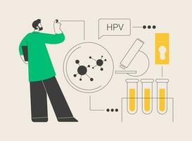 HPV test astratto concetto vettore illustrazione.