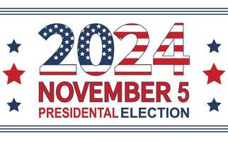 2024 presidenziale elezione giorno nel Stati Uniti d'America, novembre 5, carta design. votazione per il tuo futuro vettore