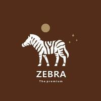 animale zebra naturale logo vettore icona silhouette retrò fricchettone