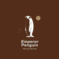 animale pinguino naturale logo vettore icona silhouette retrò fricchettone