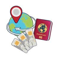 illustrazione di passaporto vettore