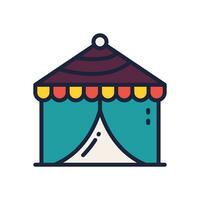 circo tenda icona. vettore pieno colore icona per il tuo sito web, mobile, presentazione, e logo design.