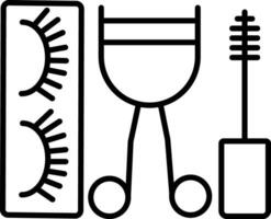 occhio ciglia impostato schema vettore illustrazione icona