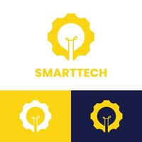 design del logo tecnologico creativo vettore