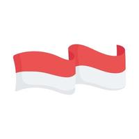 emblema della bandiera dell'indonesia vettore