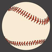 beige colorato baseball con rosso filo come un elemento per illustrazione vettore