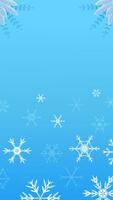 blu Natale sociale media storie telaio modello con geometrico fiocchi di neve. vettore