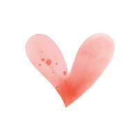 vettore acquerello cuore forma arte dipinto a mano isolato