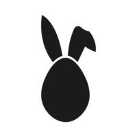 vettore sagome di conigli e lepri su un' trasparente sfondo Pasqua coniglietti nel il forma di un uovo