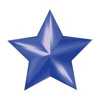 vettore blu stella illustrazione su bianca sfondo