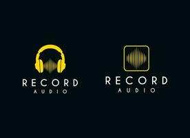 Audio suono registrazione logo. suono onda Audio logo concetto. vettore