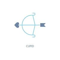 Cupido concetto linea icona. semplice elemento illustrazione. Cupido concetto schema simbolo design. vettore