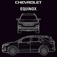 chevrolet equinozio auto planimetria vettore