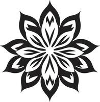 elegante singolo fioritura fatto a mano nero vettore pulito artistico vortice semplice nero emblema