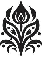 indigeno fioriture etnico floreale emblema design cerimoniale petali decorativo etnico floreale simbolo vettore