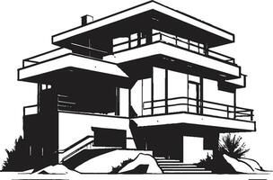 futuristico residenza icona Casa idea design nel vettore moderno alloggiamento marchio architettura idea vettore logo