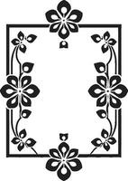 fantasia geometria nero vettore floreale botanico simmetria geometrico piastrella icona