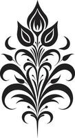 tradizionale abilità artistica decorativo floreale vettore design etnico eleganza floreale emblema logo icona