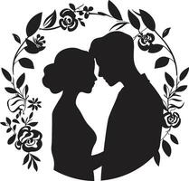 senza tempo amore nozze coppia decorativo telaio regale romanza sposa e sposo ricordo telaio vettore