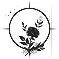 capriccioso mano disegnato florals iconico nero vettore moderno botanico minimalismo fatto a mano logo