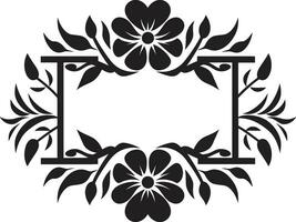 mosaico petali geometrico floreale piastrella icona intricato modelli nero vettore logo con florals