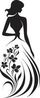 astratto flora fusione nero artistico corpo emblema elegante botanico insieme vettore donna icona