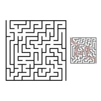 labirinto astratto. gioco per bambini. puzzle per bambini. enigma del labirinto. illustrazione vettoriale. vettore