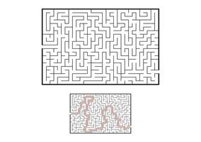 labirinto astratto. gioco per bambini. puzzle per bambini. enigma del labirinto. illustrazione vettoriale. vettore
