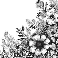 incantata gardenia sfondo logo icona ornato fiorire frontiere floreale linea vettore logo
