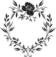serenata nel fioritura mazzo vettore icona design artistico fioritura cascata floreale telaio logo