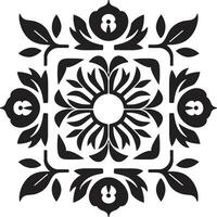 strutturato giardino vettore piastrella design floreale simmetria geometrico emblema icona