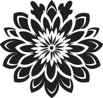 elegante petalo design singolo nero vettore icona astratto fioritura essenza artistico logo emblema