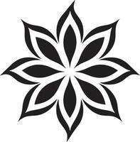 artistico petalo silhouette semplice vettore logo minimalista floreale schizzo nero mano reso emblema