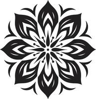 grazioso petalo design semplice artistico vettore elegante floreale composizione nero mano disegnato icona