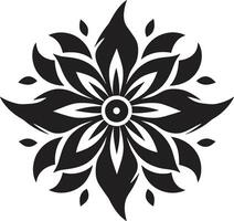 sofisticato fiore essenza elegante iconico vettore astratto floreale minimalismo nero emblema design