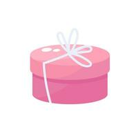 regalo scatola icona nel piatto colore stile presente per compleanno anniversario San Valentino giorno vettore