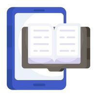 concettuale piatto design icona di mobile libro vettore