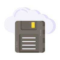 disegno vettoriale di cloud floppy