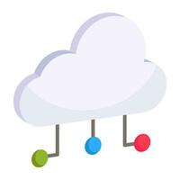 icona di download premium del cloud networking vettore