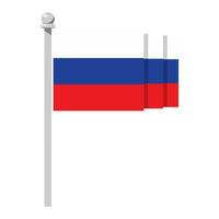 nazionale bandiera di Russia nel piatto stile isolato su bianca sfondo, vettore illustrazione