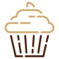 Cupcake icona illustrazione per ragnatela, app, infografica, eccetera vettore