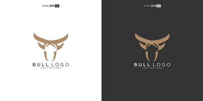 toro, angus mucca bisonte bufalo testa premio logo design. creativo Toro corna vettore