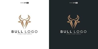 toro, angus mucca bisonte bufalo testa premio logo design. creativo Toro corna vettore