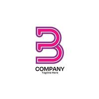 lettera B logo design con minimalista stile per azienda e attività commerciale vettore